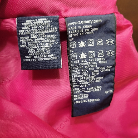 Tommy Hilfiger | Pink Quilted Down Filled Zip- Up Vest with Pockets - Picture 5 of 8
